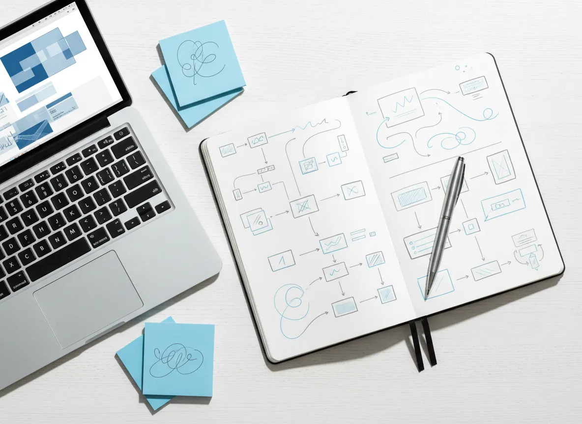 Notebook with systems and workflows